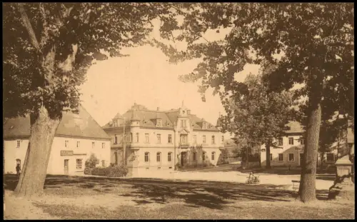 Ansichtskarte Bärenstein (Erzgebirge) Marktplatz und Rathaus 1922