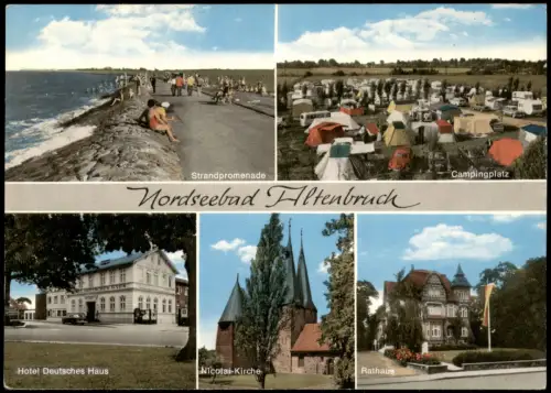 Altenbruch-Cuxhaven MB Hotel Deutsches Haus Nicolai-Kirche Campingplatz 1960