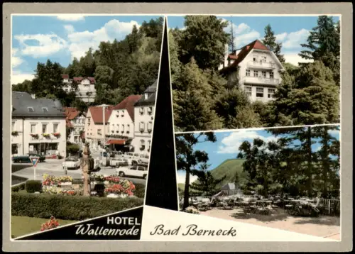 Bad Berneck im Fichtelgebirge Mehrbildkarte Hotel Wallenrode 1960