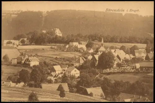 Ansichtskarte Bärenstein (Erzgebirge) Stadt 1922