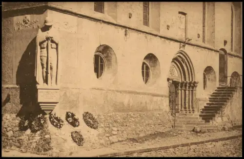 Ansichtskarte Nossen Kirche. Portal - Ehrenmal 1922