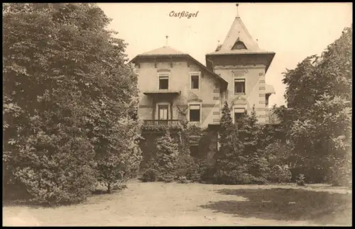 Ansichtskarte Coswig (Sachsen) Heilstätte Lindenhof - Ostflügel 1920