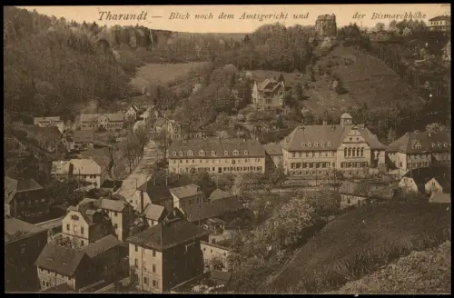 Ansichtskarte Tharandt Blick nach dem Amtsgericht und der Bismarckhöhe 1920