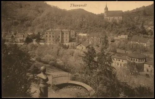 Ansichtskarte Tharandt Blick auf die Stadt Denkmal 1920