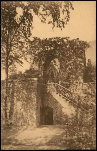 Ansichtskarte Lauenstein (Erzgebirge)-Altenberg (Erzgebirge) Ruine Treppe 1922