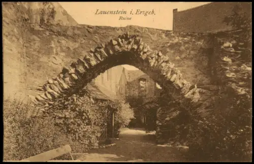 Lauenstein (Erzgebirge)-Altenberg (Erzgebirge) Ruine Innenansicht 1922