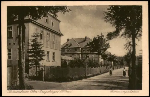 Reitzenhain-Marienberg im Erzgebirge Straße am Genesungsheim 1923