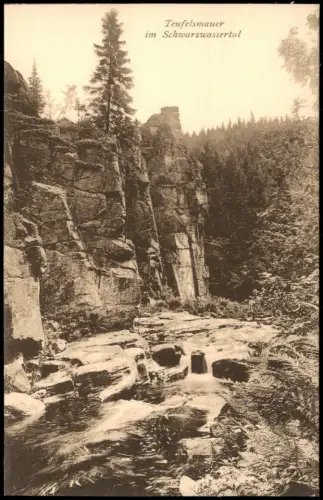 Pobershau-Marienberg im Erzgebirge Schwarzwassertal Teufelsmauer 1923