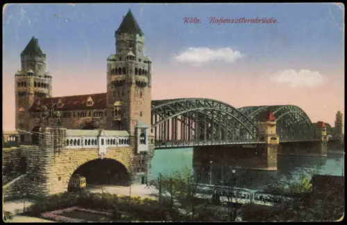 Ansichtskarte Köln Hohenzollernbrücke 1916