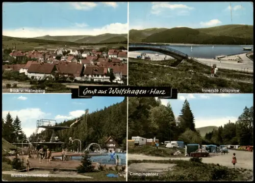 Wolfshagen Harz  Campingplatz Waldschwimmbad Innerste Talsperre 1970