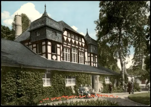 Ansichtskarte Bad Salzhausen-Nidda Kuranlagen Badehaus 1968