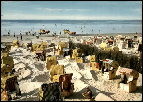 Ansichtskarte Cuxhaven Strand Nordsee Strandkörbe 1969