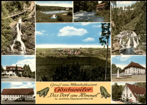 Göschweiler-Löffingen Ortsansichten  Freibad, Wasserfall uvm. 1965