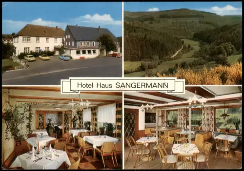 Ansichtskarte Olpe Hotel HAUS SANGERMANN Oberveischede Sauerland 1974