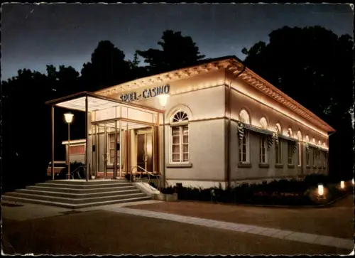 Bad Homburg vor der Höhe Spielcasino (Gebäude-Außenansicht bei Nacht) 1963