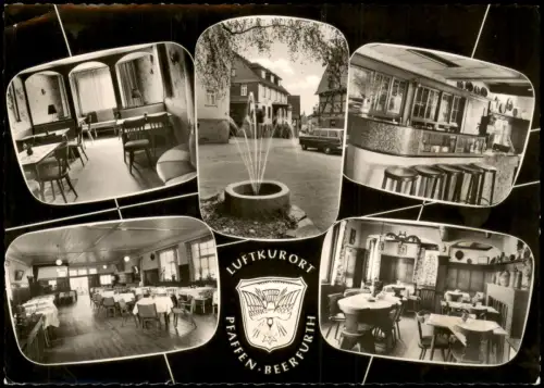 Reichelsheim GASTHAUS U. PENSION ZUR POST (Mehrbildkarte, Innenansichten) 1965