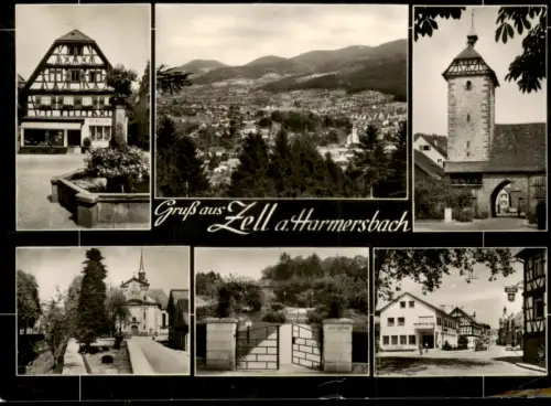 Ansichtskarte Zell am Harmersbach Mehrbildkarte mit Ortsansichten 1967