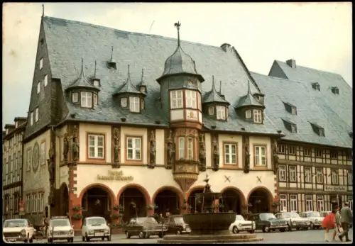 Ansichtskarte Goslar Kaiser Worth Gebäude und Autos (div. Modelle) 1973