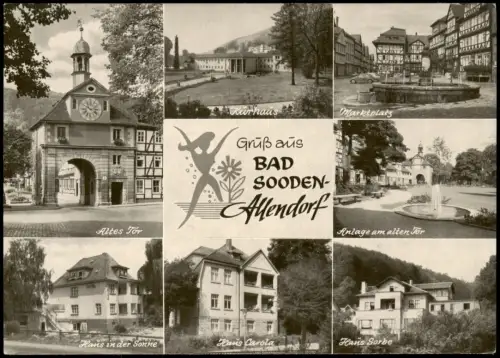Bad Sooden-Allendorf MB Altes Tor Kurhaus Marktplatz Anlage am alten Tor 1955