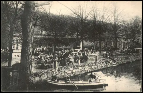 Ansichtskarte Gohlis-Niederau Gasthaus Buschmühle 1912