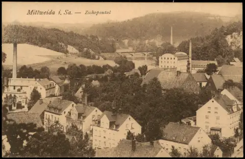 Ansichtskarte Mittweida Fabriken 1918