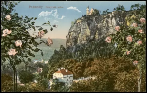 Postcard Podmokly-Tetschen-Bodenbach Decín Blick auf die Stadt 1914