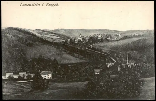 Lauenstein (Erzgebirge)-Altenberg (Erzgebirge) Fernblick auf die Stadt 1920