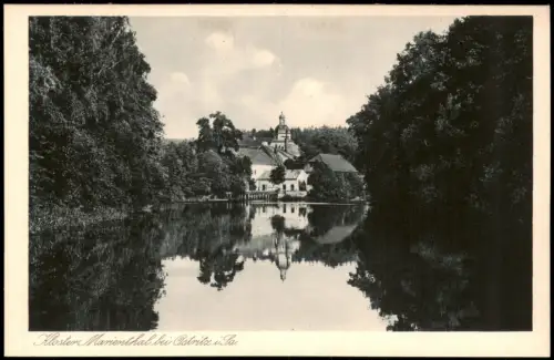 Ostritz (Oberlausitz) Wostrowc Kloster St. Marienthal - Flußpartie 1928