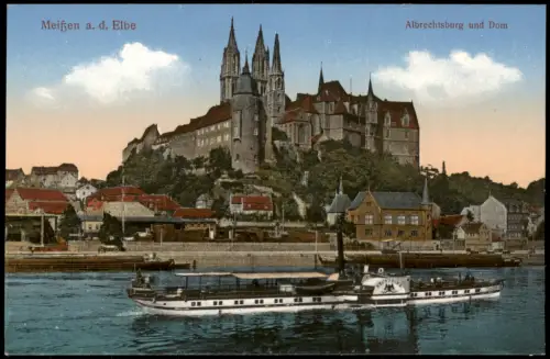 Ansichtskarte Meißen Albrechtsburg Schiff 1923