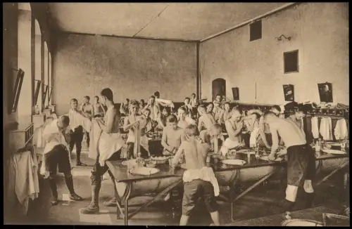 Ansichtskarte Grimma Fürsten- und Landesschule St. Augustin Waschzimmer 1923