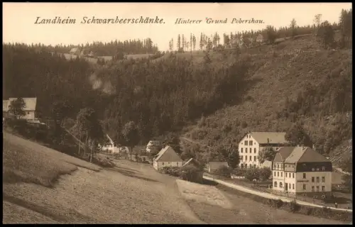 Pobershau Marienberg Erzgebirge Landheim Schwarzbeerschänke Hinterer Grund 1925