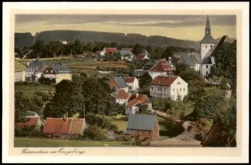 Bärenfels (Erzgebirge)-Altenberg (Erzgebirge) Stadtpartie Color AK 1924