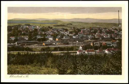 Ansichtskarte Ebersbach/Sa.-Ebersbach-Neugersdorf Stadt Bahnhof 1926