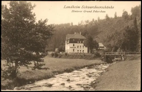 Pobershau-Marienberg im Erzgebirge Landheim Schwarzbeerschänke 1917