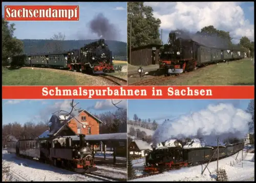 Ansichtskarte  Schmalspurbahnen in Sachsen 2000