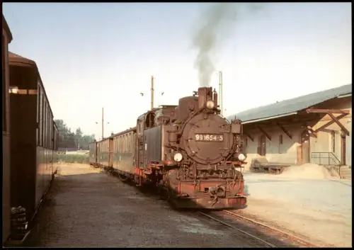 Klingenberg Sachsen Schmalspurbahn 99 1654-5 im Bahnhof Colmnitz 1970