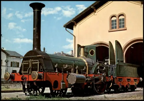 Neustadt Weinstraße Schnellzug-Lokomotive Die Pfalz 28 Pfalzbahn, Crampton 1977