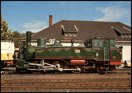 Ansichtskarte Bochum Tenderlokomotive T 9 "Cöln 7270", Eisenbahnmuseum 1974