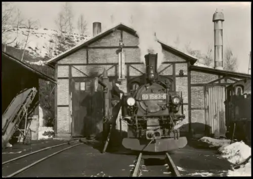 Jöhstadt (Erzgebirge) Schmalspurbahn Wolkensteinn-Jöhstadt schuppen 1985
