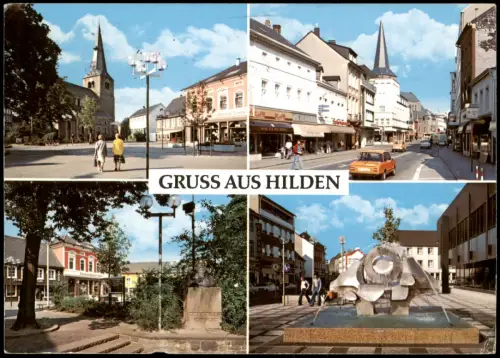 Ansichtskarte Hilden Mehrbild-AK mit 4 Stadt-Ansichten 1979