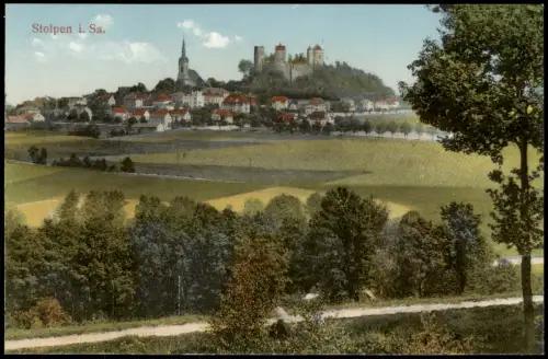 Ansichtskarte Stolpen Partie an der Stadt 1914