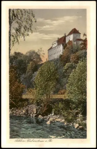Ansichtskarte Reinsberg (Sachsen) Schloß Bieberstein 1924