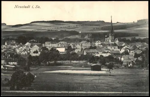 Ansichtskarte Neustadt (Sachsen) Partie an der Stadt 1923