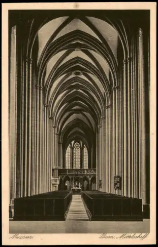 Ansichtskarte Meißen Dom Mittelschiff 1931