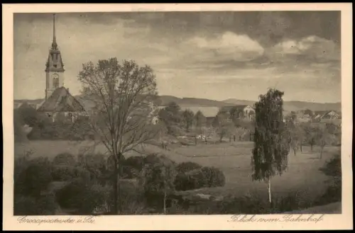 Ansichtskarte Großpostwitz Budestecy Blick auf die Stadt 1923