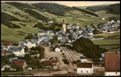 Ansichtskarte Geising-Altenberg (Erzgebirge) Stadt und Bahnhof 1924