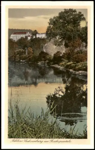 Ansichtskarte Frankenberg (Sachsen) Schloß Sachsenburg Zschopautal 1924