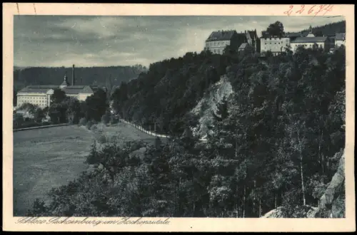 Ansichtskarte Frankenberg (Sachsen) Schloß Sachsenburg 1924