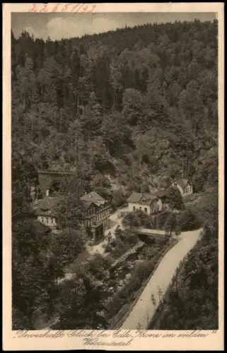 Ansichtskarte Edle Krone-Klingenberg (Sachsen) Stadt und Tunnel 1924