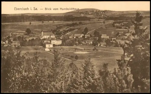Ansichtskarte Ebersbach/Sa.-Ebersbach-Neugersdorf Blick vom Humboldthaus 1920